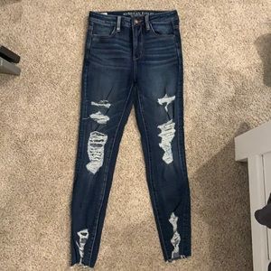 American eagle super stretch ripped jeans size 4